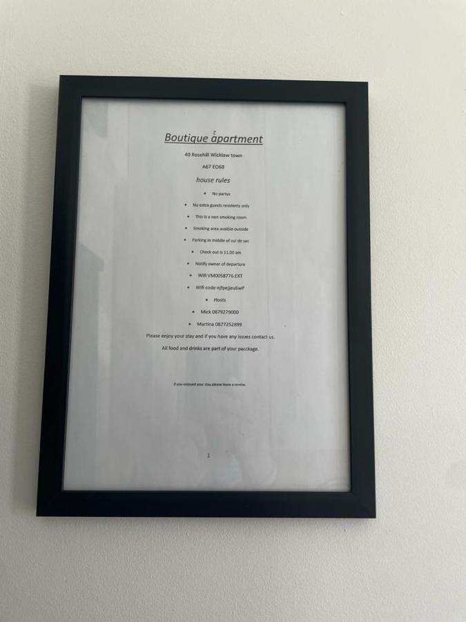 Boutique Apartment Wicklow Esterno foto